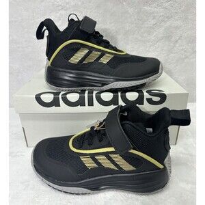 Adidas Own The Game 3.0 K Basketball Shoes Black Gold Size 11K
